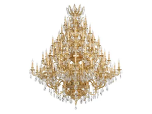 KENSINGTON 792/90-SH/G - LED brass chandelier with crystals _ Possoni Illuminazione